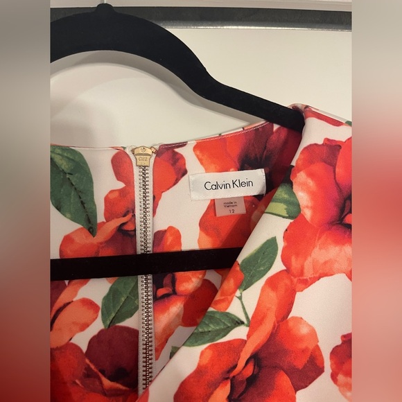 Calvin Klein Floral Dress Size 12 - Picture 4 of 6